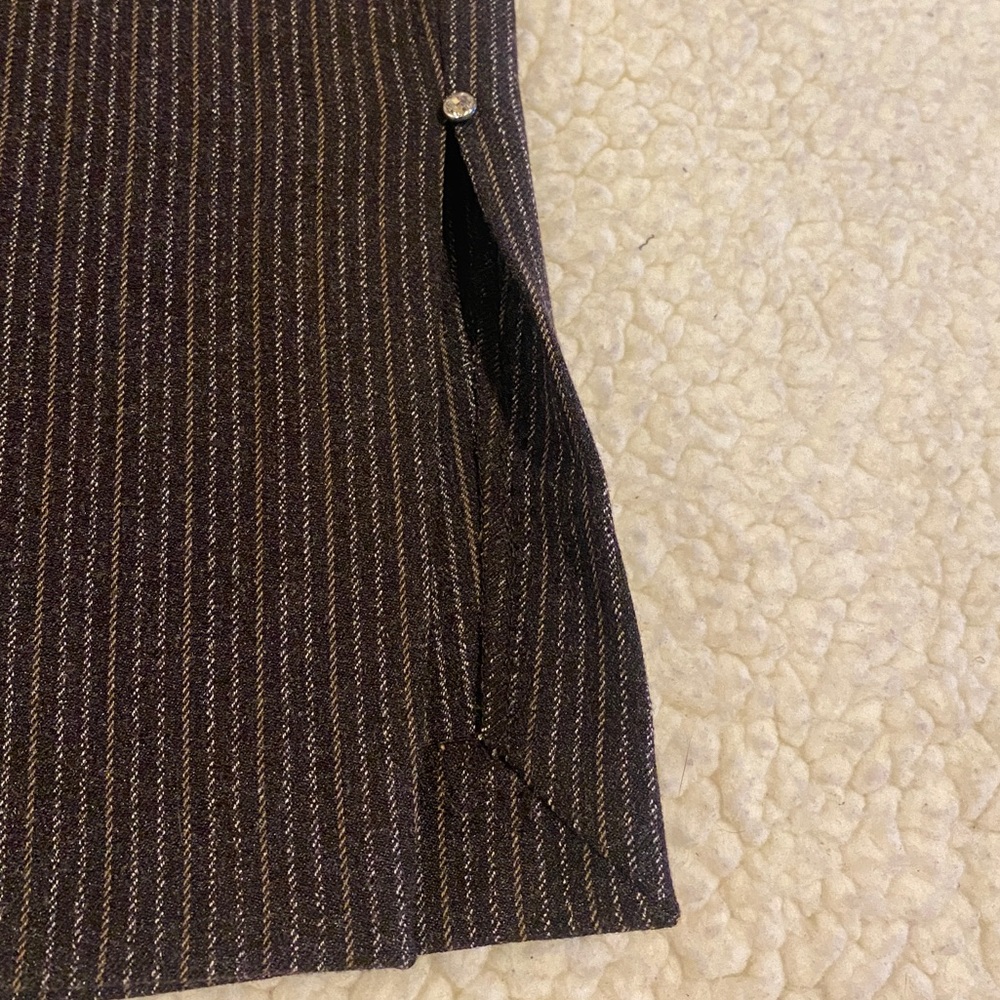 Motivi Pinstripe Pencil Skirt with Rhinestone